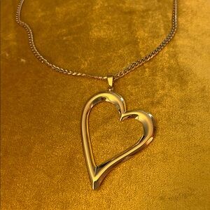 Elegant Gold Heart Pendant Necklace